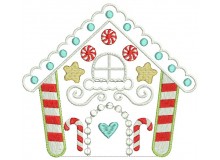 Stickdatei - Gingerbread Christmas Lebkuchenhaus